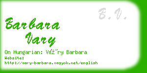 barbara vary business card